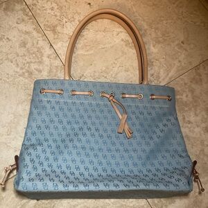 New Dooney & Bourke Blue and Tan Tote Bag